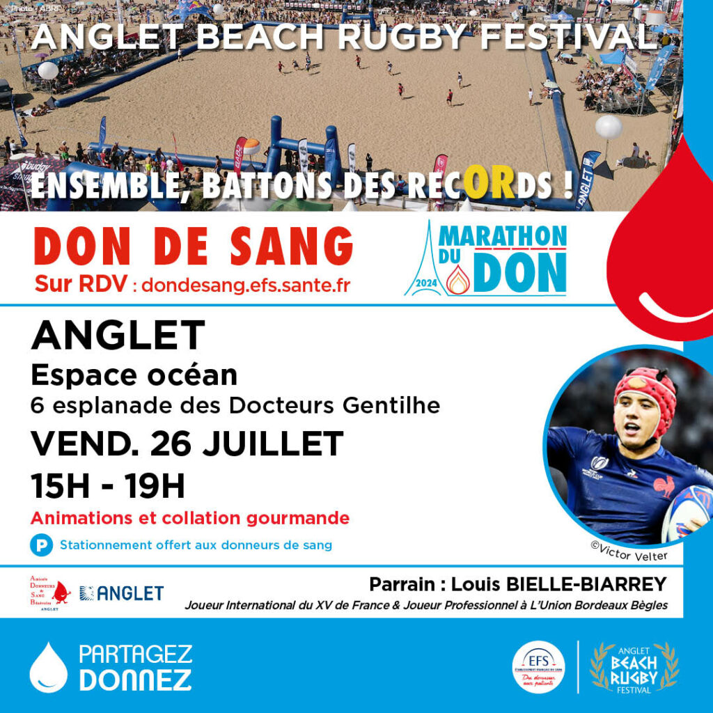 Anglet Beach Rugby Festival et EFS