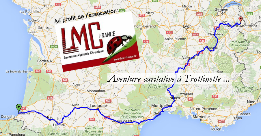 Biarritz – Chamonix à trottinette contre la leucémie