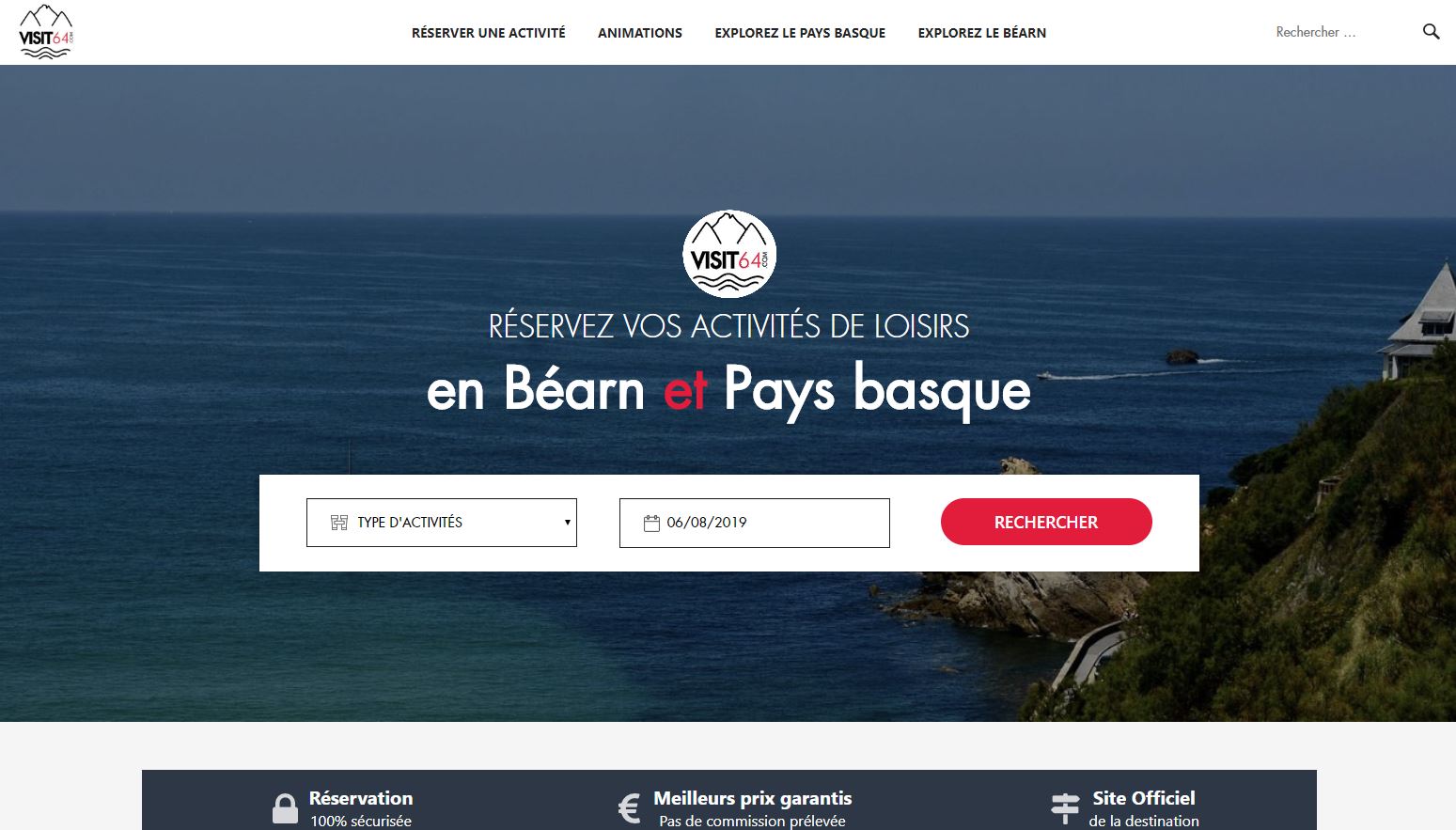 Visit64.com pour réserver des activités en Béarn et Pays basque