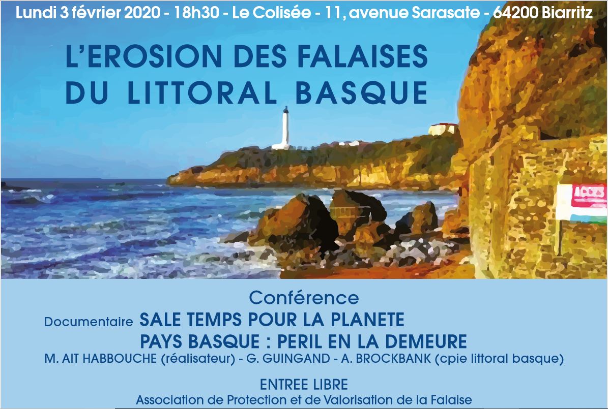 Conférence : l&rsquo;érosion des falaises du littoral basque