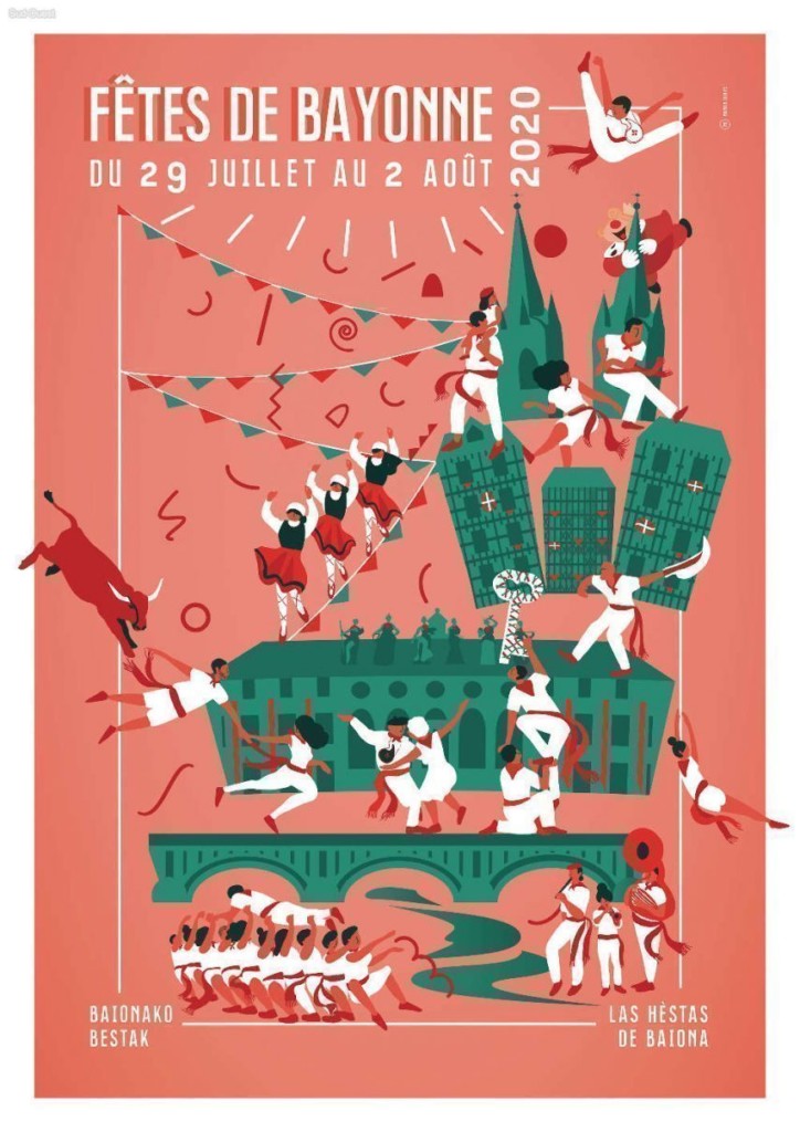 L&rsquo;affiche des Fêtes de Bayonne 2020