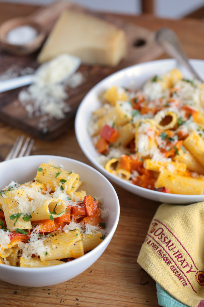 Pâtes au potimarron et à l’AOP Ossau-Iraty