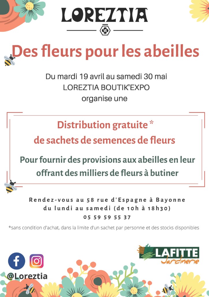 Des fleurs pour les abeilles : Distribution de graines chez Loreztia