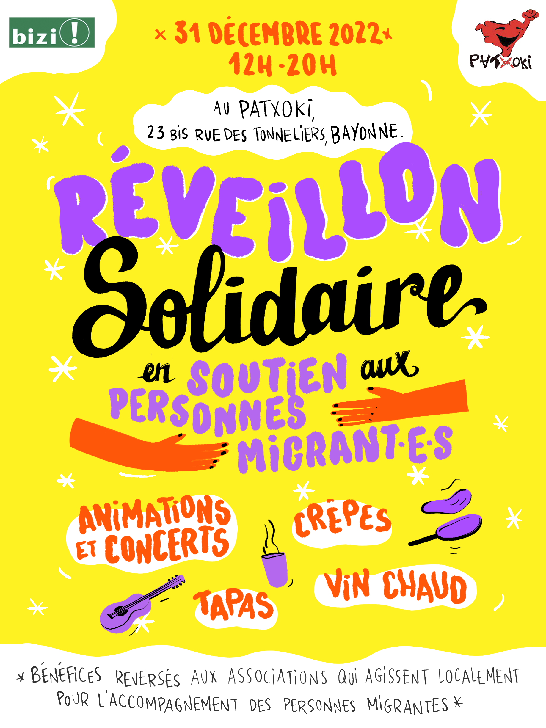 Réveillon solidaire en soutien aux personnes migrantes !