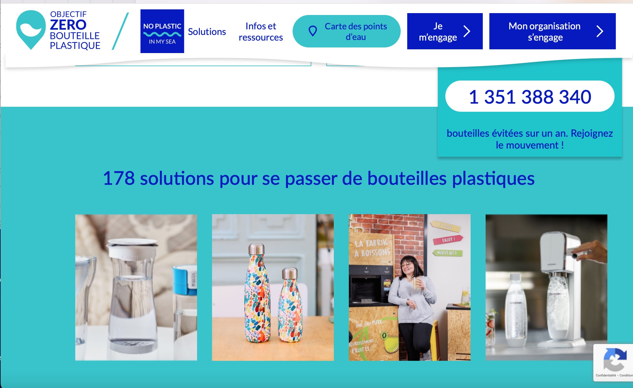 22 avril : lancement du programme « Objectif zéro bouteille plastique »