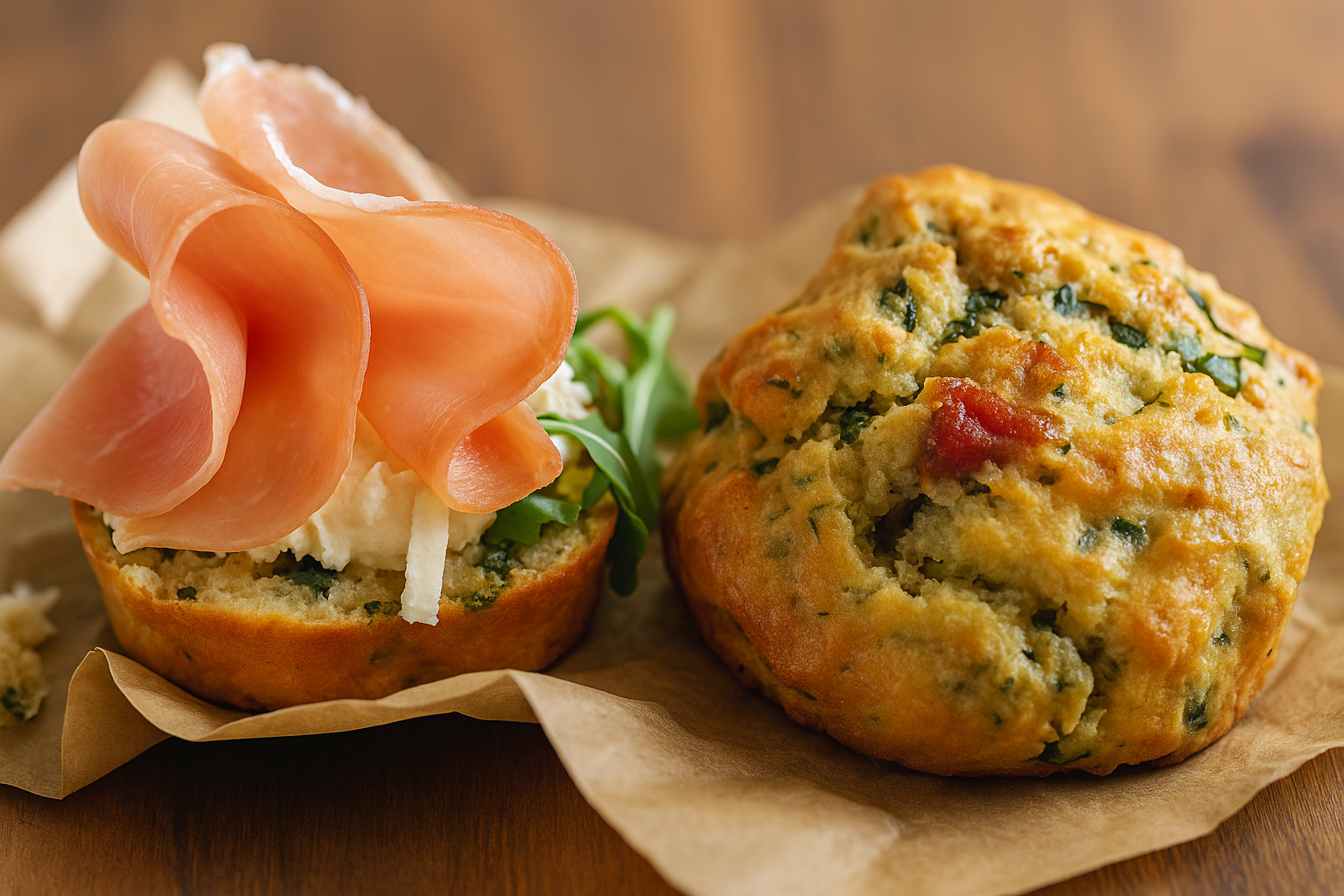 Muffins salés au jambon de Bayonne, épinards et chèvre : la recette qui sent bon le Pays Basque