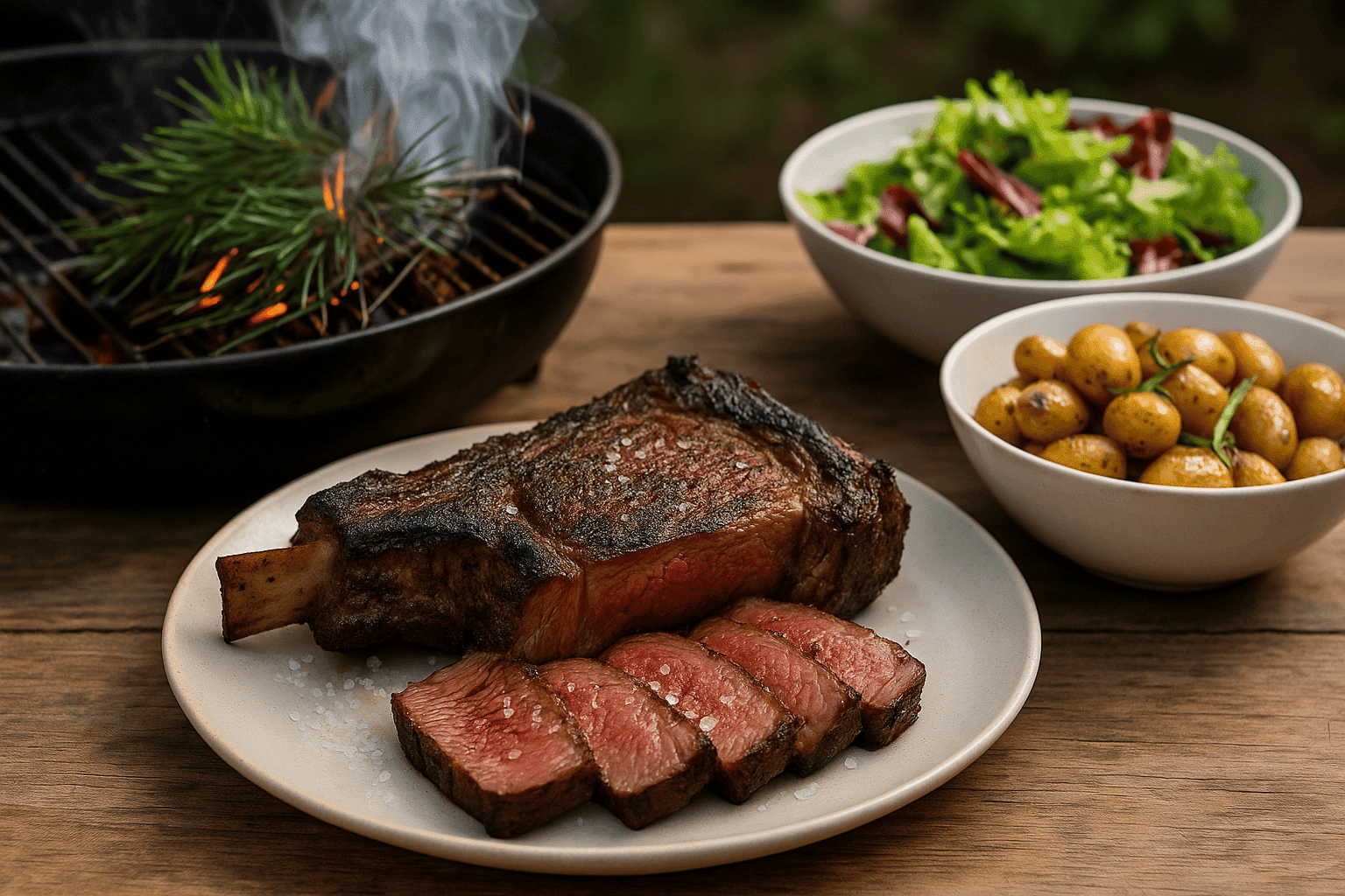 Côte de bœuf fumée aux épines de pin : l’audace culinaire signée Clément Petit au Domaine du Ferret