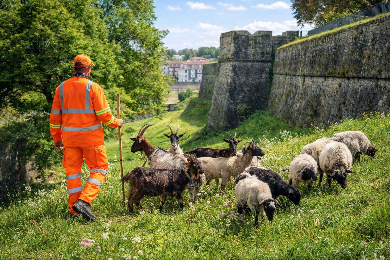 Des chèvres sur les remparts de Bayonne : le retour des stars de l’écopâturage